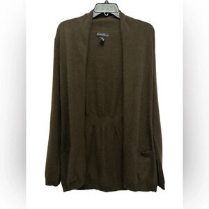 Mercer & Madison Angora Blend Open Front Cardigan Long Sleeve Size XL Brown NWT